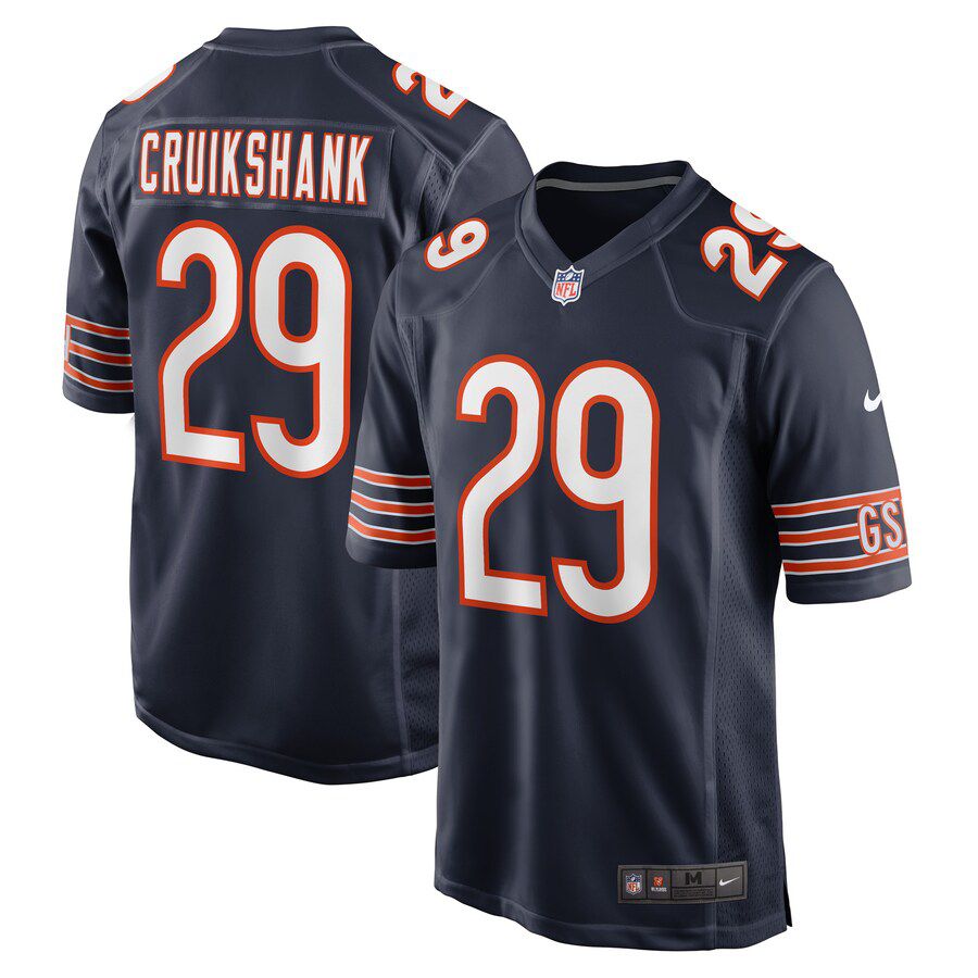 Men Chicago Bears 29 Dane Cruikshank Nike Navy Game Player NFL Jersey